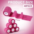 thumbnail image 2 of 40 Rolls Self Adhesive Bandage Wrap, 2 Inch x 5 Yards Elastic Self Athletic Tape,Pink Adherent Wraps,Breathable Stretch Bandage Wrap Sports for Sprain,Sports,Pets,Wrist,Ankle(Pink), 2 of 7
