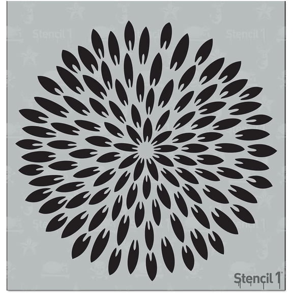 Stencil1 Exotic Mum 5.75 x 6 Inch Art Stencils