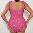 thumbnail image 2 of Aayomet Womens Bathing Suits Swimsuit Multi Color Solid Color Big Size Swimsuit Knitted Swimsuit (Hot Pink, XXL), 2 of 5