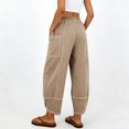 thumbnail image 3 of 2 Packs Womens Baggy Barrel Pants Wide Leg Casual Drawstring Sweatpants with Pockets, 3 of 8