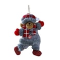thumbnail image 4 of RKZDSR Christmas Decorations Indoor-Christmas Decorations Old Man Snowman Deer Bear Figure Pendant Decoration Window Door Hanging Layout Props, 4 of 4