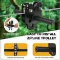 thumbnail image 4 of GYZJ Zip Lines for Kids and Adults Outdoor,300FT Up To 400 Lbs Quick Tightening Zipline,Kids Play Equipment, 4 of 9