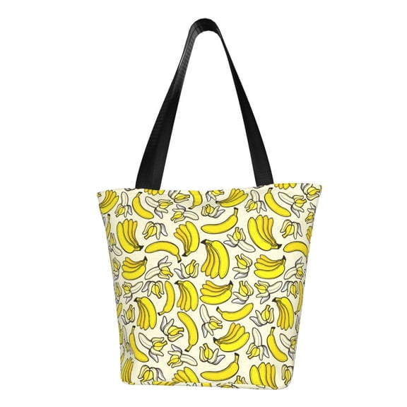 Kdxio Banana Women Reusable Grocery Bags Foldable Ripstop,Reusable Shopping Bags for Shopping,Gym,Gift