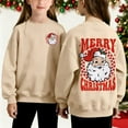 thumbnail image 1 of Sudadera sin capucha para niños, con estampado navideño, cuello redondo, manga larga, forro polar, para niños de talla mediana a grande, blusa de poliéster para niños., 1 of 8