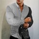 thumbnail image 1 of Camisa de manga larga para hombre, nueva moda, con solapa y botones, informal, para fiestas al aire libre, cómoda, material suave, morado, dorado y negro, talla grande, 1 of 6