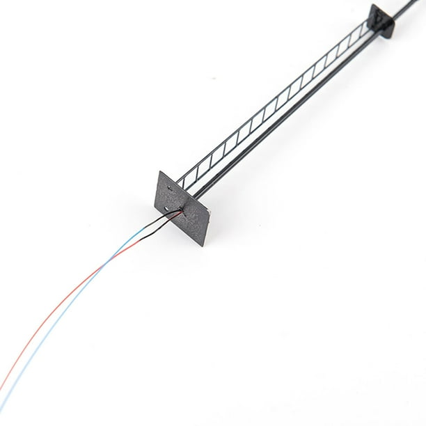 Matsuzay Modelo de tren, farola, decoraciones para el jardín del hogar, luz LED de vía férrea, lámpara de pista de un solo cabezal en miniatura, Artesanía Negro (Escala 1:120) Matsuzay HA064509-08