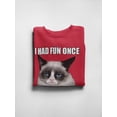 thumbnail image 3 of Furry Grumpy Cat Sweatshirt Men -T-Line Designs, Male 4X-Large, 3 of 4