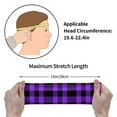 thumbnail image 6 of Daiia Purple Buffalo Plaid printed Men's Performance Headband,Sports Headbands,Moisture Wicking Workout Headband, 6 of 9