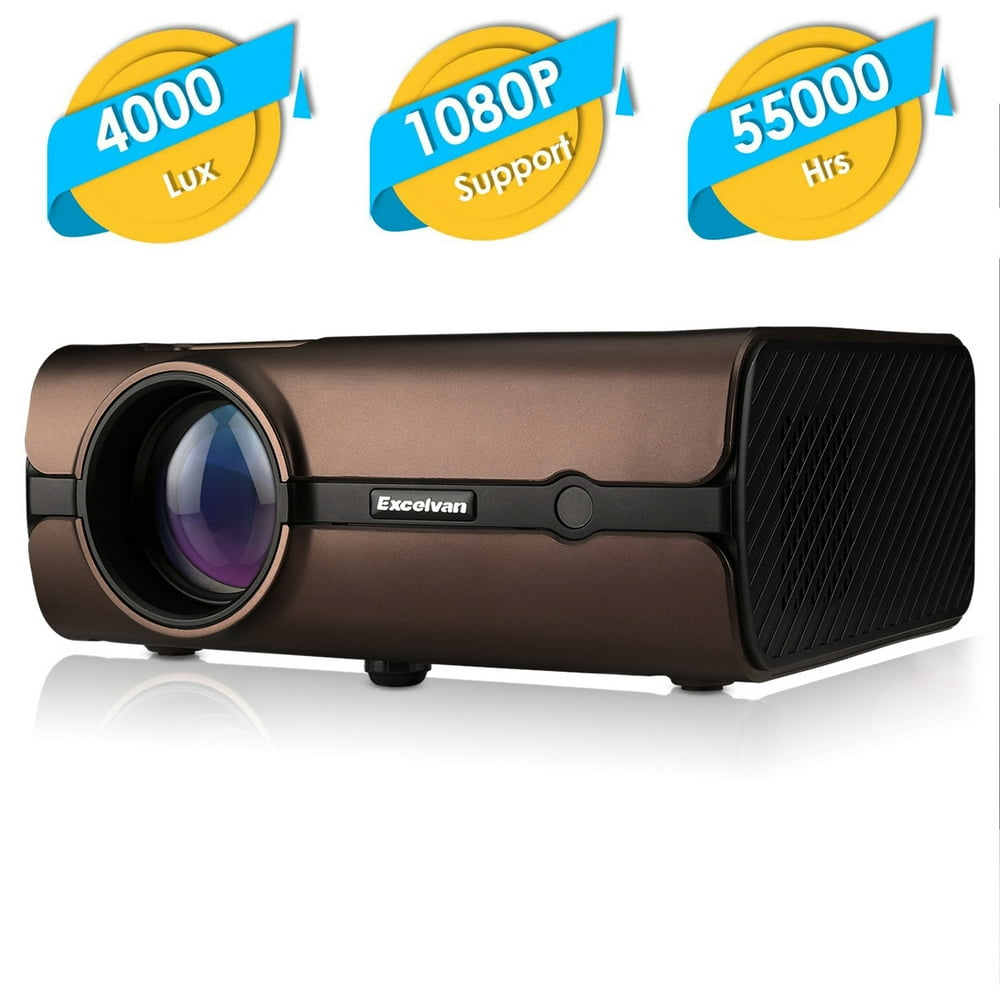 Portable 1080P WiFi Projector 4000Lux 3D Home Cinema Bluetooth 4.0