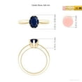 thumbnail image 6 of ANGARA Natural 1.55 Ct Tapered Shank Oval Solitaire Sapphire Ring in 14K Yellow Gold for Women (Size-8x6mm) | September Birthstone, Anniversary, Jewelry Gift for Women | Natural Blue Sapphire Ring, 6 of 10