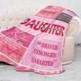 thumbnail image 2 of LHSHID Gift for My Daughter Blanket from Mom Dad as Birthday Present I Love You Letter to Her Ultra Soft Flannel Fleece Light Weight Bed Throw 40"x50", 2 of 7