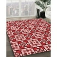 thumbnail image 3 of Ahgly Company Machine Washable Indoor Square Transitional Pastel Pink Area Rugs, 7' Square, 3 of 7