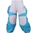 thumbnail image 6 of Xfvqtps Ballet Shoes for Girls Soft Sole Non Slip Cross Elastic Straps Glitter Canvas Dance Shoes for Gymnastics Performance Blue, 6 of 7