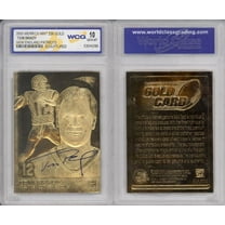 TOM BRADY 2005 Sculptured Gold Card - Graded GEM MINT 10 - New England Patriots