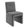 thumbnail image 1 of TOV Furniture Jaffa 17.9" Chaise Moderne en Velours Gris, 1 of 6