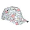 thumbnail image 3 of Kdxio Unisex Cute Rabbit And Heart Pattern Baseball Cap Unisex Washed Classic Adjustable Hat, 3 of 8