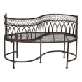 thumbnail image 1 of Pemberly Row Kissing Bench for Porch or Garden with Decorative Style, 1 of 7