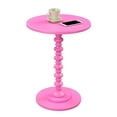 thumbnail image 3 of Pemberly Row Modern MDF/Solid Pine Wood/Painted Spindle Table in Pink, 3 of 5