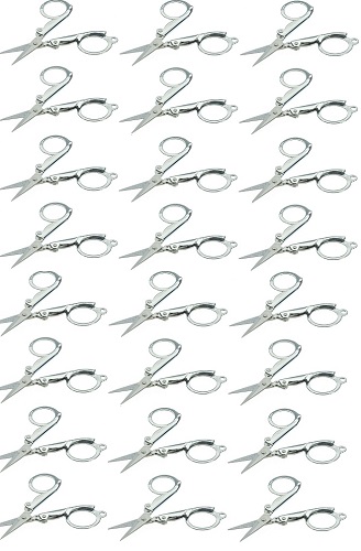 24-Pack 3.5' Folding Scissors Emergency Pocket Travel Stainless Craft First Aid