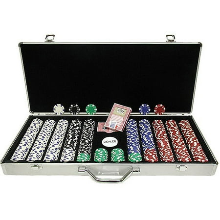 Trademark Poker 650pc 11.5g Dice Striped Chips with Aluminum Case