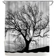 thumbnail image 5 of Tree Shower Curtain Black and White Shower Curtain Bathroom Decor Polyester Fabric, 72x72inch, 5 of 5