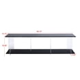 thumbnail image 3 of 65'' TV Stand, Entertainment Center with Shelf, 2 Cabinets, TV Console Table, Media Console, Solid Wood Feet, Cord Holes, for Living Room, Bedroom, 3 of 3