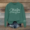 thumbnail image 5 of BODOAO You Are Stronger Than The Storm Sweatshirt Crewneck Long Sleeve Shirt Positive Letter Print Shirt Motivational Pullover Sweater Fall Outfits Comfy Tunic Tops Christian Sweatshirt Women JN L, 5 of 5