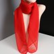 thumbnail image 1 of Xiao Hua Bufanda elegante y personalizada, de color liso, fina y de gasa, cuadrada y decorativa (roja), 1 of 1