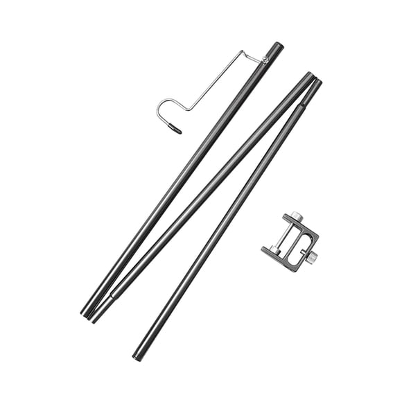 Xihbxyly Soporte Portátil para Acampar, Poste Plegable de Aleación de Aluminio, Diseño de Gancho Multifunción, Práctico Lazo de Cuerda con Resorte, Goma Antideslizante, Ideal para Viajes, Picnics, Se