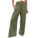 zanvin Linen Pants for Women Summer Wide Leg High Waisted Pant Casual Baggy Cargo Lounge Trousers with Pockets Clearance - image 5 of 5