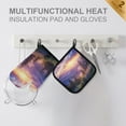 thumbnail image 4 of Yayeee Oven Mitts and Pot Holder Set of 2 Heat Resistant Kitchen Gloves Baking Hot Pad, Beautiful Mountain, 4 of 5