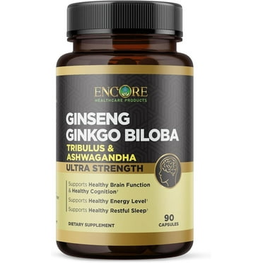 Encore Healthcare - Ginseng Ginkgo Biloba, Tribulus, Ashwagandha