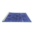 thumbnail image 2 of Ahgly Company Machine Washable Indoor Round Oriental Blue Industrial Area Rugs, 6' Round, 2 of 4