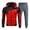 Red, variant on BXINGOHAI Mens 2 Pieces Sets Color Block Long Sleeve Hoodies Sweatsuits Full Zip Sweatshirts and Elastic Waist Sweatpants Outdoor Jogging Outfit Today Sales Blue,XL