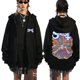 thumbnail image 2 of Sudadera con capucha con cremallera de banda fantasma para hombre y mujer, sudaderas con capucha de Anime con cremallera, sudadera con personajes populares, chaqueta con cremallera de gran tamaño, 2 of 5