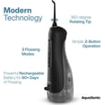 thumbnail image 3 of - Rechargeable wireless electric water flosser, suitable for teeth, gums, and tongue - Waterproof modern design, 300ml large capacity water tank, 3 modes, 6 nozzle tips, luxury tongue scraper - Black, 3 of 4