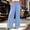 0_ Blue, variant on Womens Wide Leg Pants, Elastic Waist with Ruffle Trim Detail, Wrinkle Resistant Fabric with Loose Fit for Everyday Relaxed Moments Blue XXL