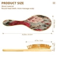 thumbnail image 3 of Wood Paddle Brush with Cushion & Round Hair Brush Pink and Red Peonies Detangling Brush for All Hair Types, 3 of 7