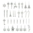 thumbnail image 2 of Hometravel Crystal Christmas Decor, 32-Piece Snowflake Icicle Pendant Set, Suncatcher Tree Ornaments with Chain for Holiday Display, 2 of 9