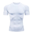 thumbnail image 3 of Camisetas de compresión para correr para hombre, camiseta de fútbol de secado rápido, ropa deportiva ajustada para fitness, camiseta deportiva de manga corta para gimnasio, camiseta transpirable, 3 of 5