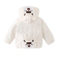 thumbnail image 4 of DJDLJWCJ Girls Winter Fleece Lined Jacket with Bear Ear Soft Comforty Full Zipper Warm Coat Beige Size 5T, 4 of 8