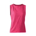 thumbnail image 5 of Workout Tank Tops Open Back Yoga Exercise Shirts Tie Back Athletic Clothes for Women Women's Casual Sleeveless Round Neck Tee Soft Breathable Athletic Wear for Sports and Daily Wear, Hot Pink L, 5 of 5