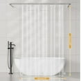 thumbnail image 4 of Shower Curtain Liner 2 Pack, 72 x 96 Inches Extra Long PEVA Plastic Shower Liner with 3 Weighted Stones and 12 Rustproof Metal Grommet, Lightweight Waterproof Shower Curtain - Clear, 4 of 4
