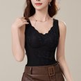 thumbnail image 5 of Kilaqueen Womens Thermal Vest for Cold Weather Slim Floral Embroidery Fall Winter Tank Tops with Padding Fashion Quick Dry Warm Long Underwear, 5 of 7