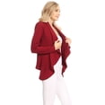 thumbnail image 3 of Women's Classic Draped Open Front Blazer Casual Workwear Long Sleeve Jacket, 3 of 5