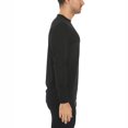 thumbnail image 3 of 100% Merino Wool Lightweight Mens Base Layer - Long Sleeve Crew Shirt Black XS, 3 of 6