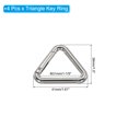 thumbnail image 2 of Unique Bargains 1-1/5" Metal Triangle Ring Buckle Triangle Jump Rings Spring Snap Clip Trigger Keychain Silver Tone 4 Pack, 2 of 6