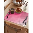 thumbnail image 3 of Valentines Placemats Rosy Pink Ombre Geometric Place Mats for Dining Room Dinner Table Abstract Ocean Washable Table Mats Kitchen Decorations Set of 6, 3 of 6