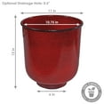 thumbnail image 4 of Sunnydaze Vivian 11" x 11" x 12" Round Ruby Metal Outdoor Planter Pot 2-Count, 4 of 9