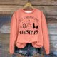 thumbnail image 2 of Gibobby Sudaderas Navideñas para Mujeres Sudadera con cuello redondo y estampado de Navidad para mujer, camisas informales de manga larga para entrenamiento(Naranja,G), 2 of 3